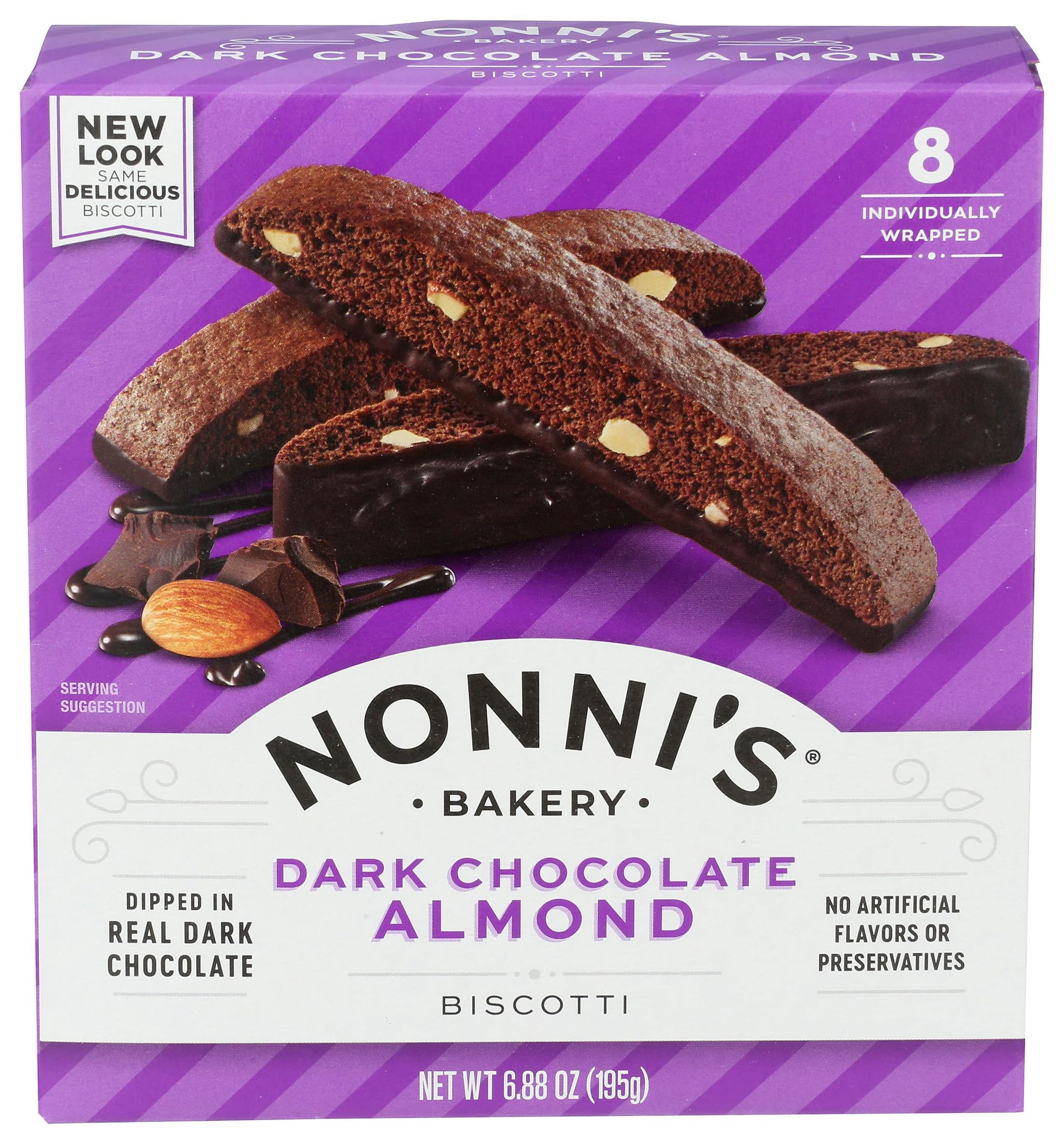 Nonni's, Dark Chocolate Almond Biscotti, 6.88 Ounce