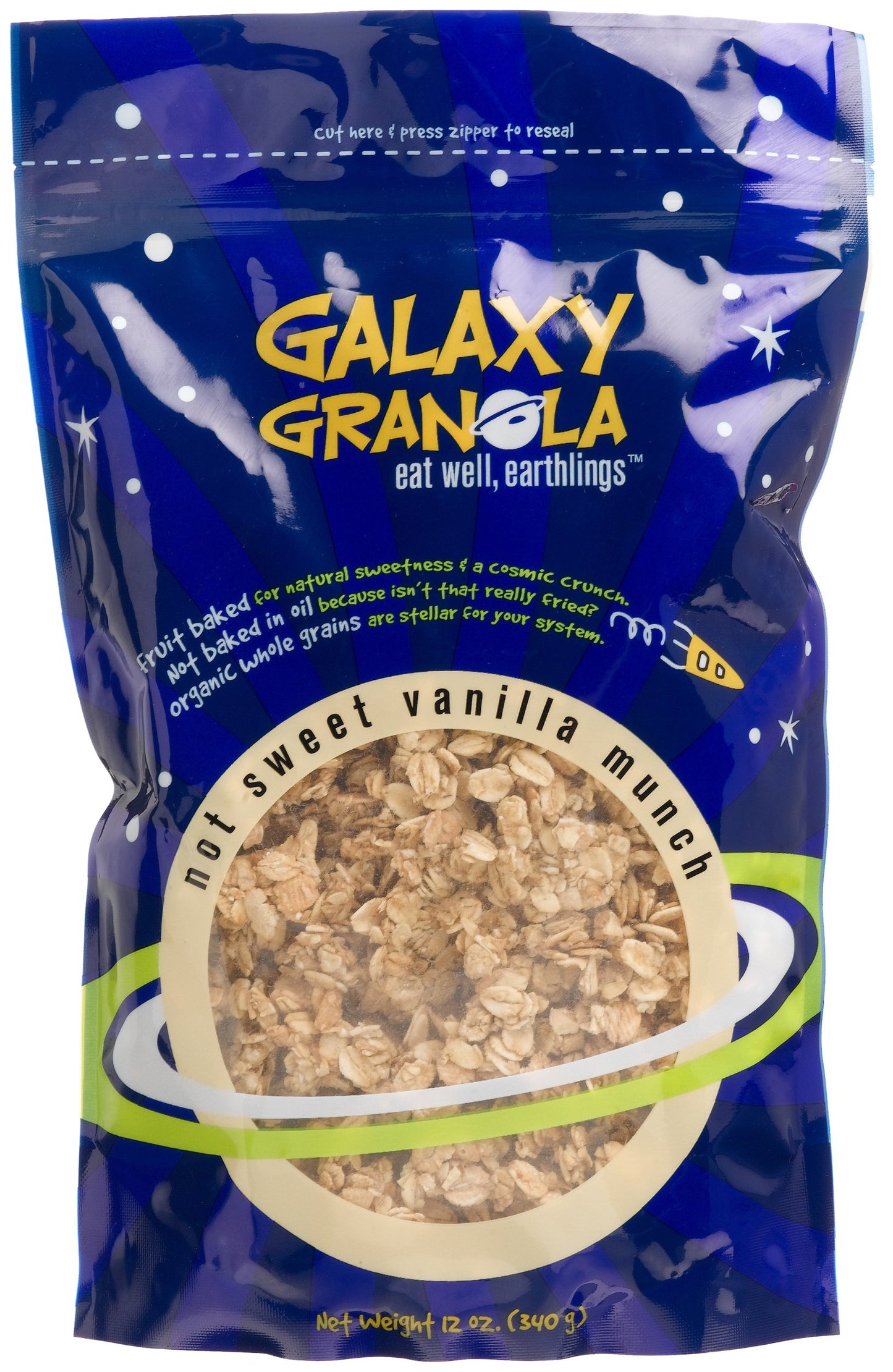 Galaxy Granola Not Sweet Vanilla, 12-Ounce Pouch (Pack of 6)