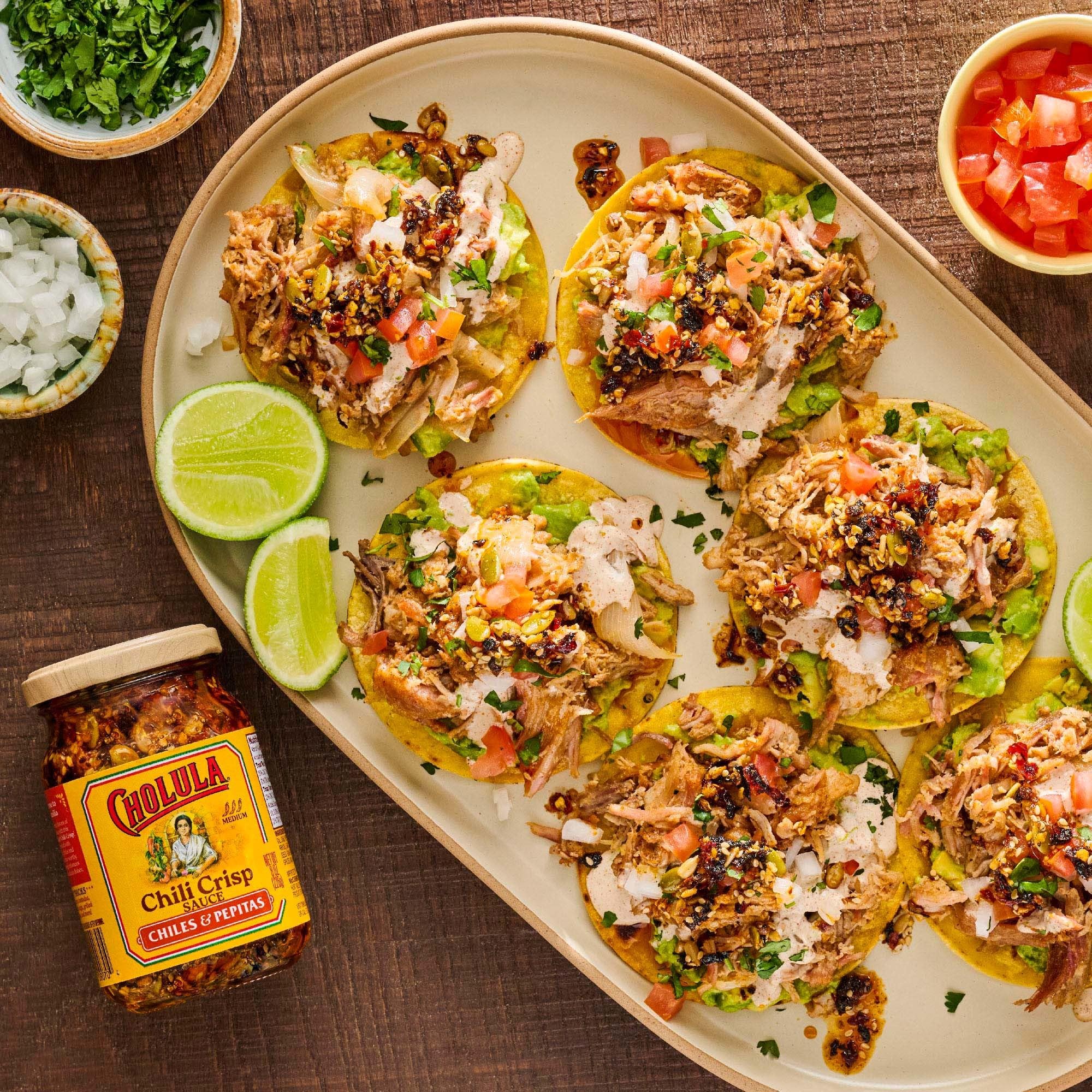 Cholula Chili Crisp Sauce, Chiles & Pepitas, Crunchy Topping for Tacos, Tostadas, Eggs, Pizza and More, 8 oz