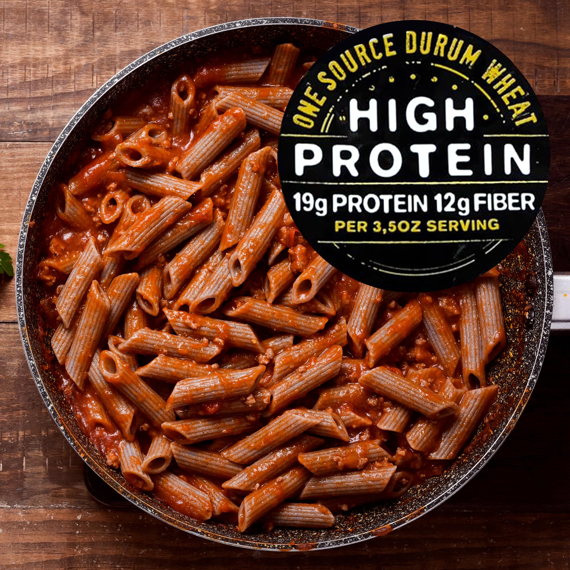 Garofalo - High Protein Penne Rigate Pasta | Premium Durum Wheat Semolina with 19g Protein & 12g Fiber | Italian Made, Bronze-Drawn, PGI Certified (16