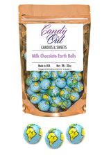 CandyOut Chocolate Earth Balls 2 Pound - Foil Wrapped Chocolate Candy in Sealed Bag