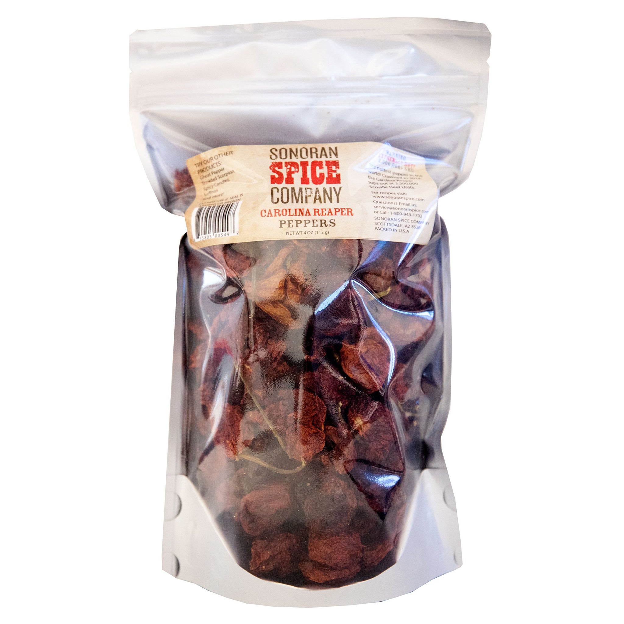 Carolina Reaper Peppers - Oven Dried (4 Oz)