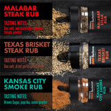 Steven Raichlen's New Planet Barbecue Premium Steak Rub Seasonings Set (3 Pack) - BBQ Spices w USA Inspired Flavors - Grilling Gift for Men & Women