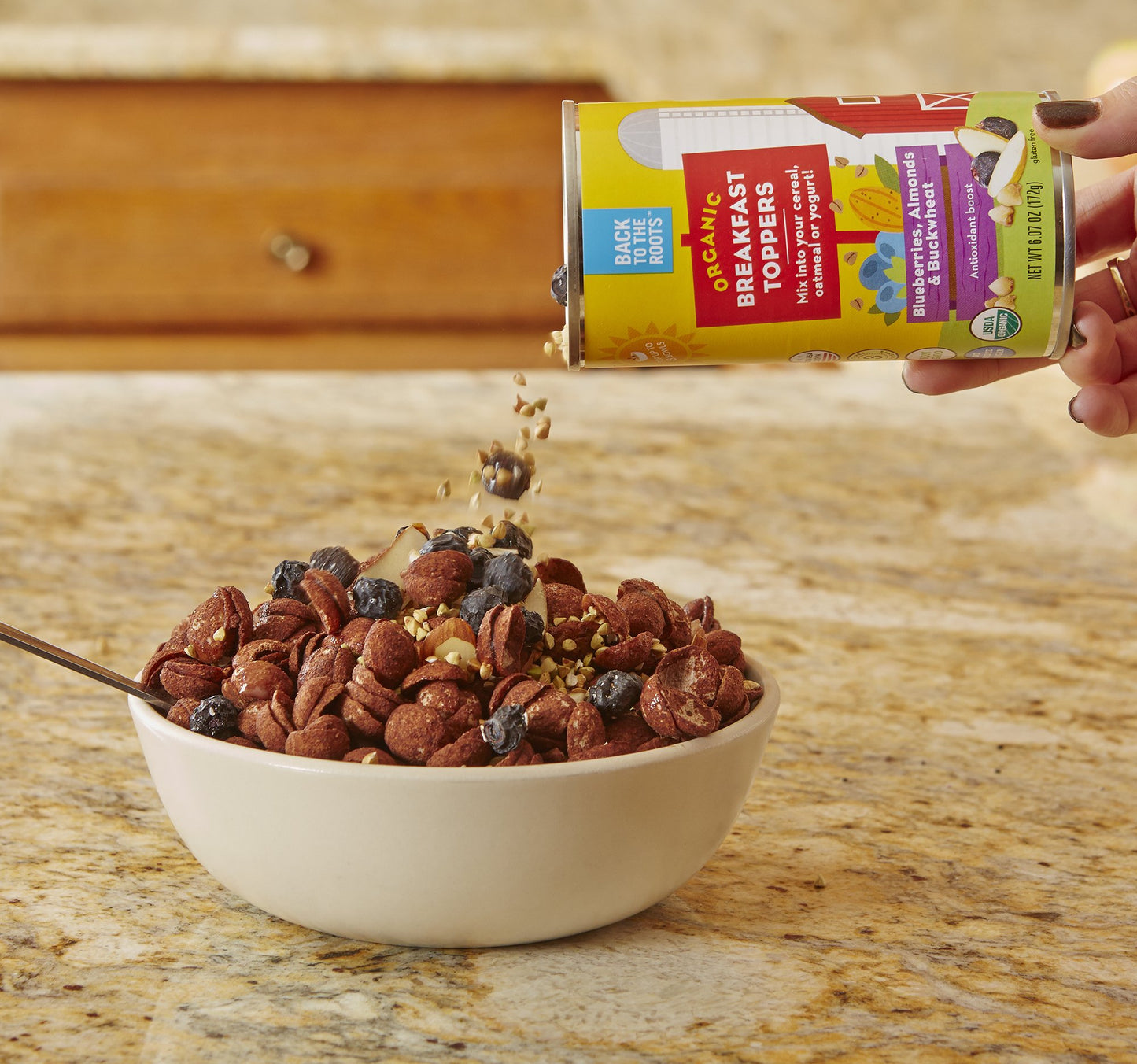Back to the Roots Organic Breakfast Toppers: Blueberries, Almonds & Buckwheat (Pack of 1)