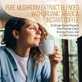 La Republica Instant Mushroom Coffee Organic 10-Pack Single Serve (100% Colombian Arabica, Lion's Mane, Reishi, Chaga, Cordyceps, Maitake, Turkey