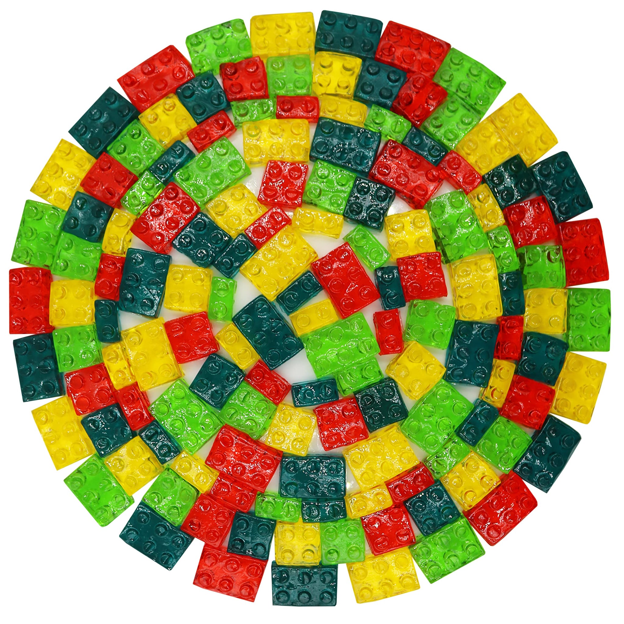 FirstChoiceCandy 3D Rainbow Juicy Gummy Candy (3D Building Blocks, 2 Pound)
