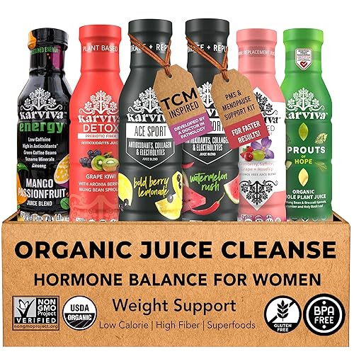 Karviva Juice Cleanse For Women's Health & Hormonal Balance | Ancient Remedies For Weight Control, Energy Boost, Skin Health | Detox, Energy, Collagen