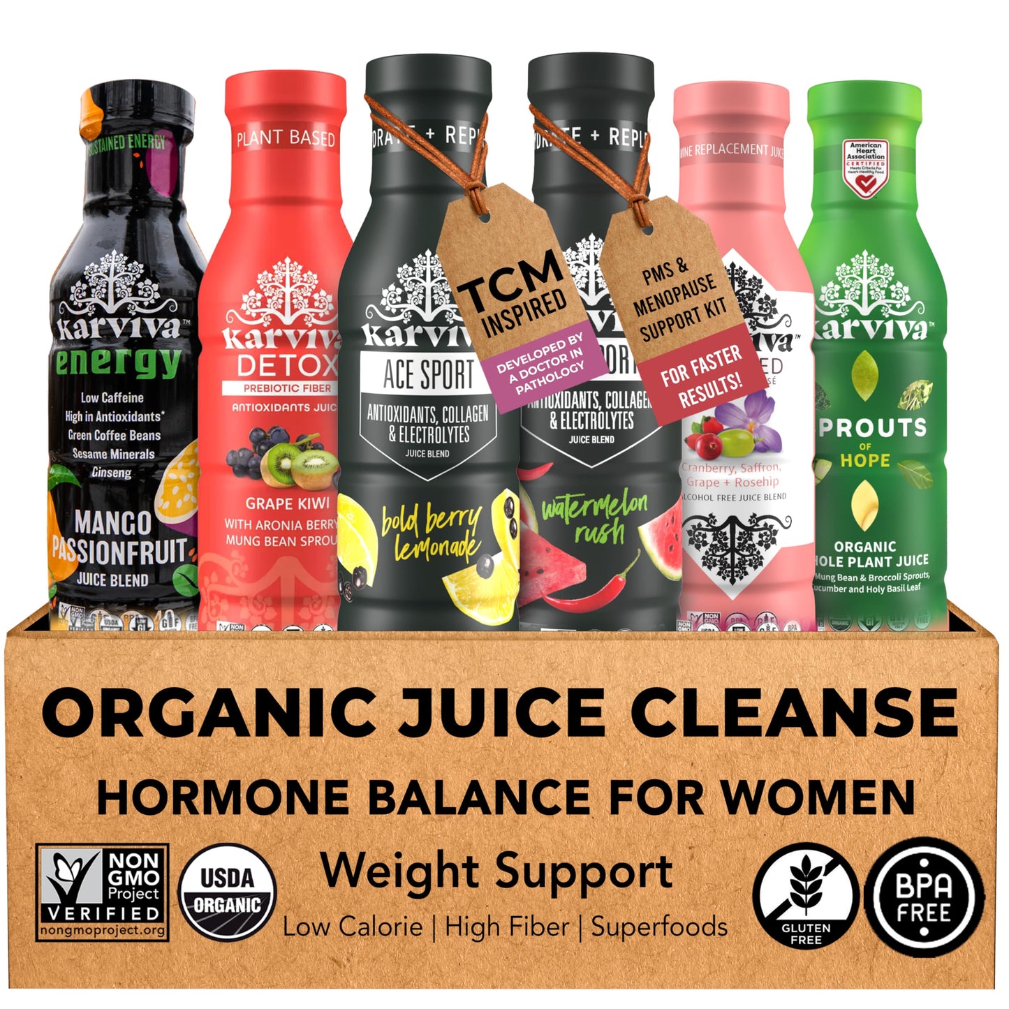 Karviva Juice Cleanse For Women's Health & Hormonal Balance | Ancient Remedies For Weight Control, Energy Boost, Skin Health | Detox, Energy, Collagen