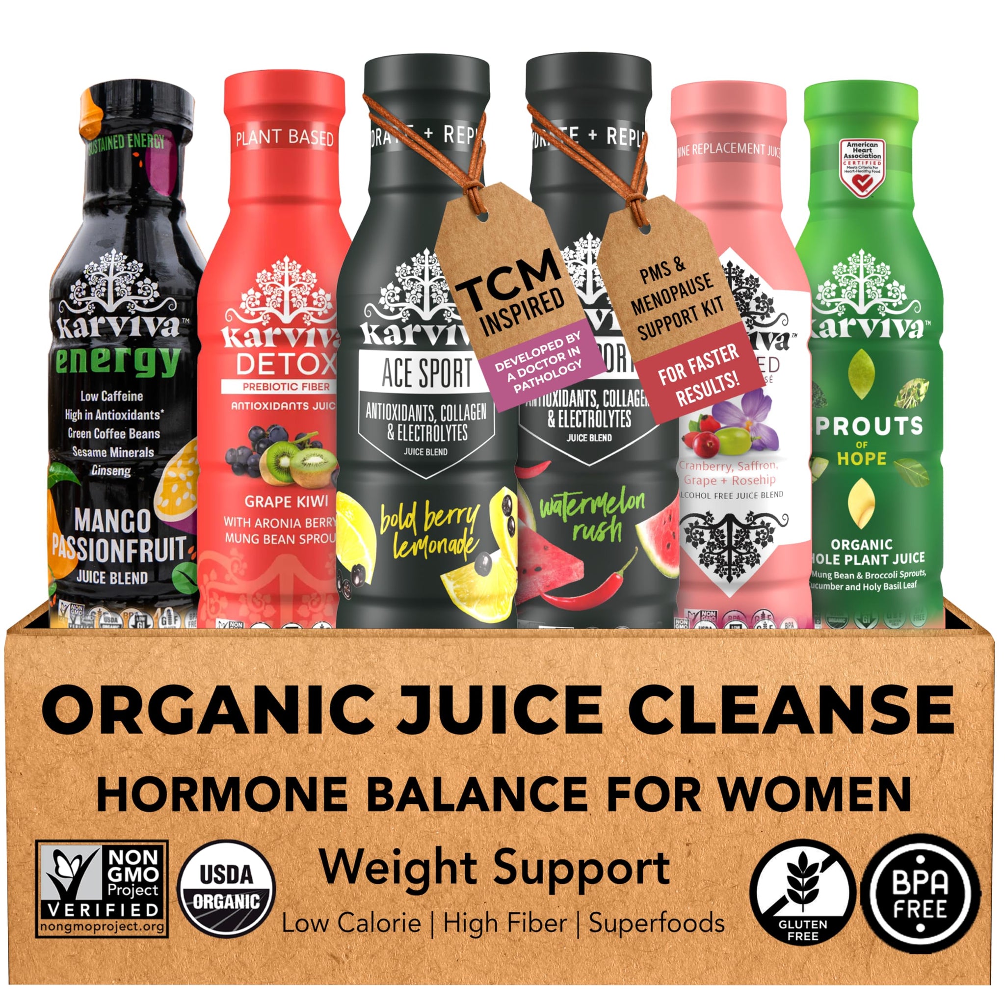 Karviva Juice Cleanse For Women's Health & Hormonal Balance | Ancient Remedies For Weight Control, Energy Boost, Skin Health | Detox, Energy, Collagen