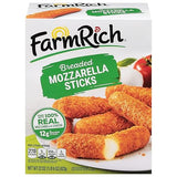 Farm Rich Breaded Mozzarella Cheese Sticks - Delicious Frozen 22 oz Party Appetizer & Snack, Made with 100% Real Mozzarella