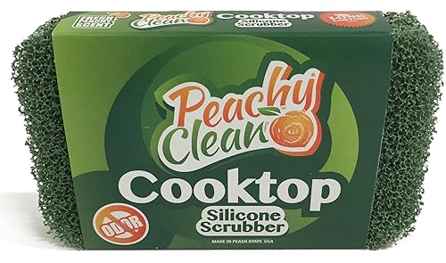 Antimicrobial Cooktop Cleaner Silicone Scrubber by Peachy Clean (Qty 1)
