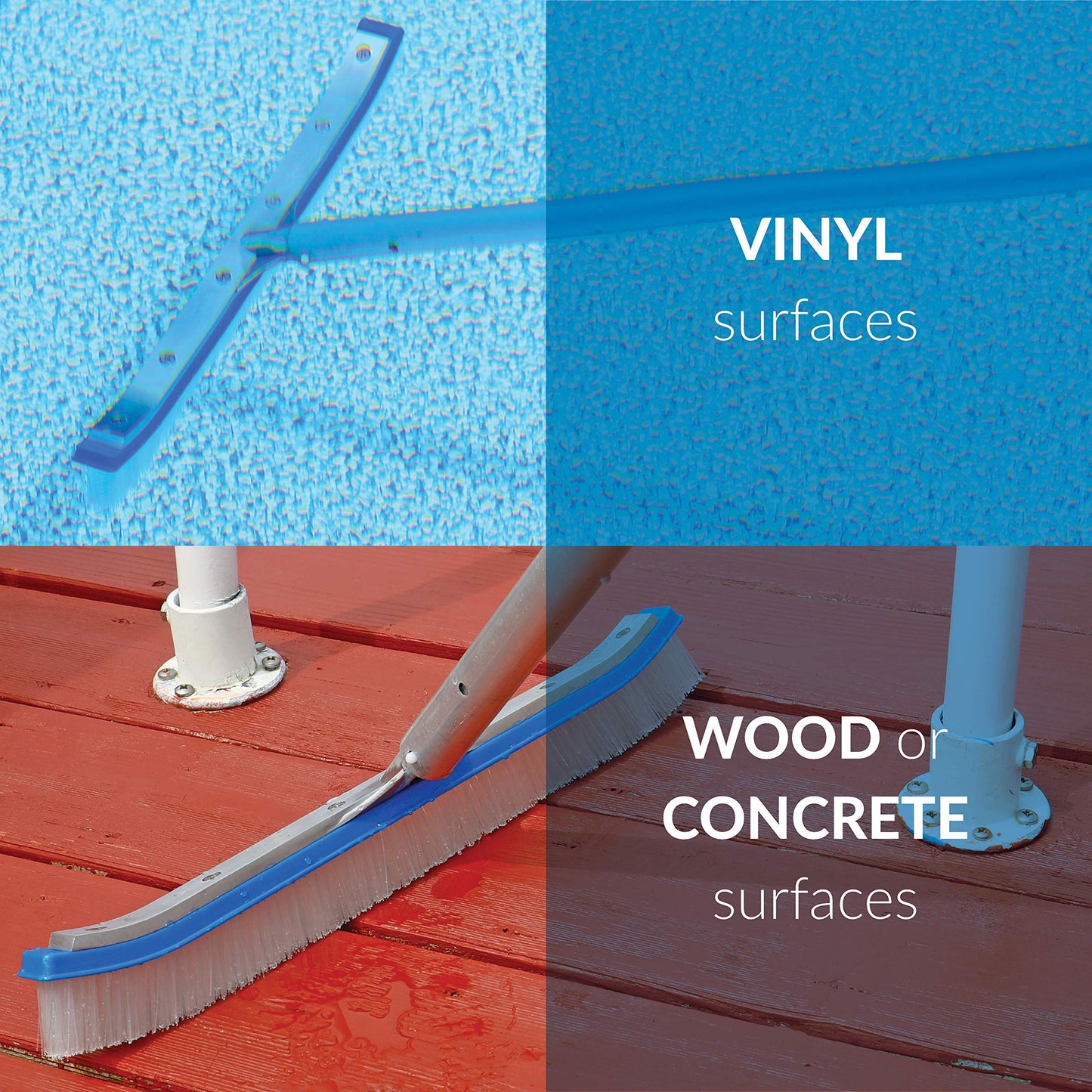 Blue Devil Pool Wall Brush Deluxe with Poly Bristles - 18"