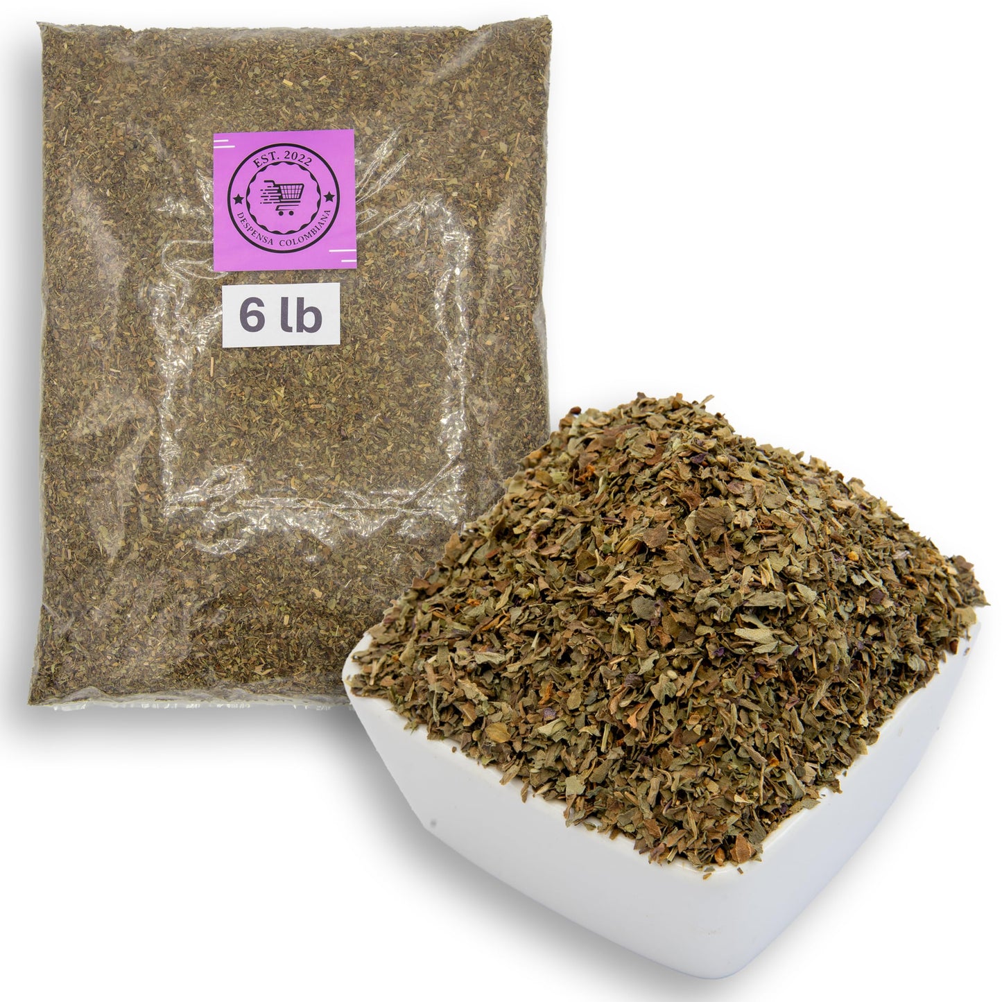 6 lbs Basil Bulk - Dried Basil Bulk, Albahaca Spices Seasoning for Cooking - Despensa Colombiana 96.00 oz - Dried Albahaca Herb ideal for cooking