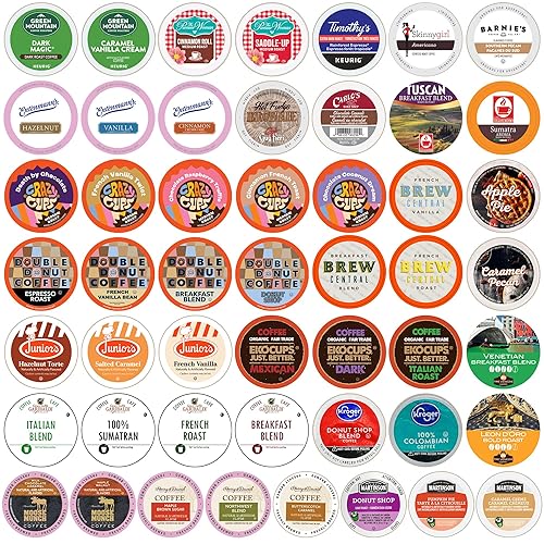 Coffee Variety Pack Sampler, Single Serve cups for the Keurig K Cup Brewer, 50 count