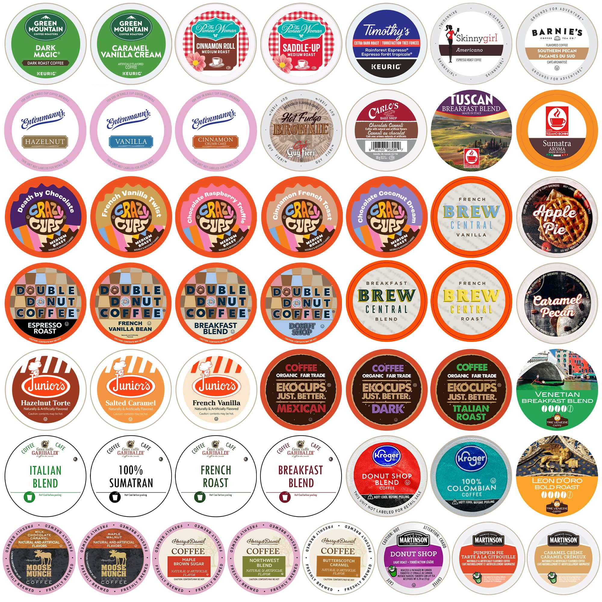Coffee Variety Pack Sampler, Single Serve cups for the Keurig K Cup Brewer, 50 count