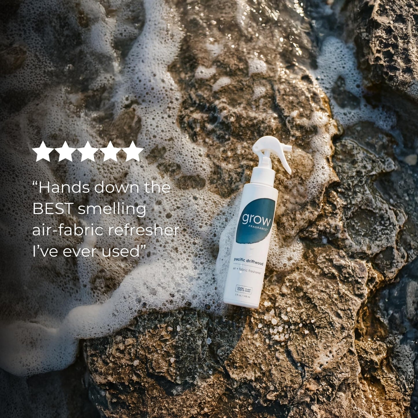 Grow Fragrance Certified Non Toxic, 100% Plant Based Fabric and Room Air Freshener Spray. Made with All Natural Essential Oils (Woodland Sage