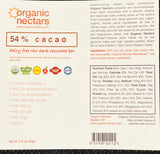 Organic Nectars Raw Chocolate Bar 54% Cacao (12 pack of 1.4 oz.)