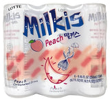 LOTTE Milkis Soda Beverage, Peach, 8.45 Fl Oz (Pack of 6)