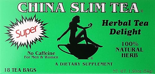 China Slim Tea Super Slim Dieter's Delight All Natural 18 Tea Bags - SET OF 3