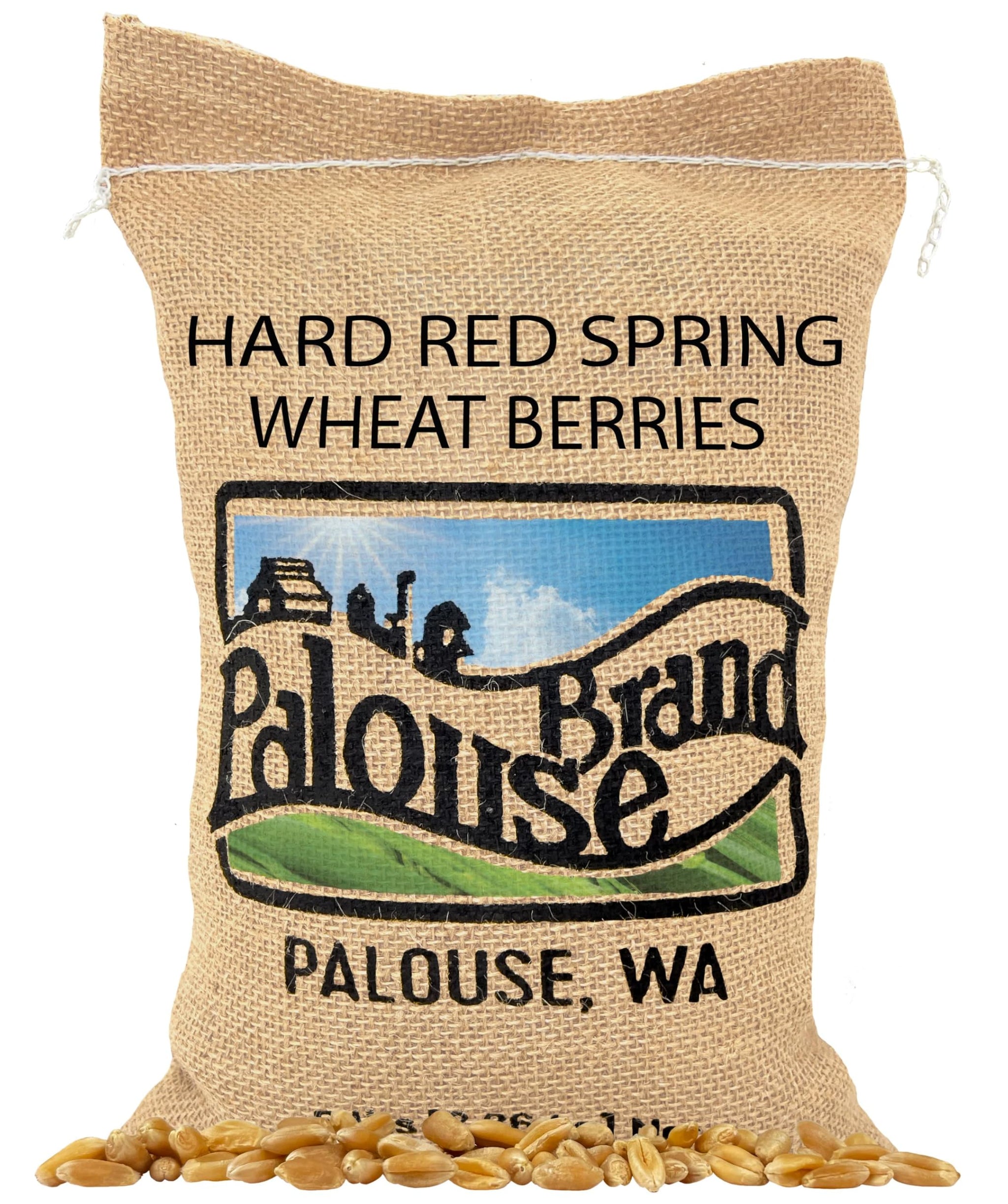 Palouse Brand Certified Glyphosate Residue Free Hard Red Spring Wheat Berries | 5 LBS | 100% Non-Irradiated | Certified Kosher Parve | USA Grown |