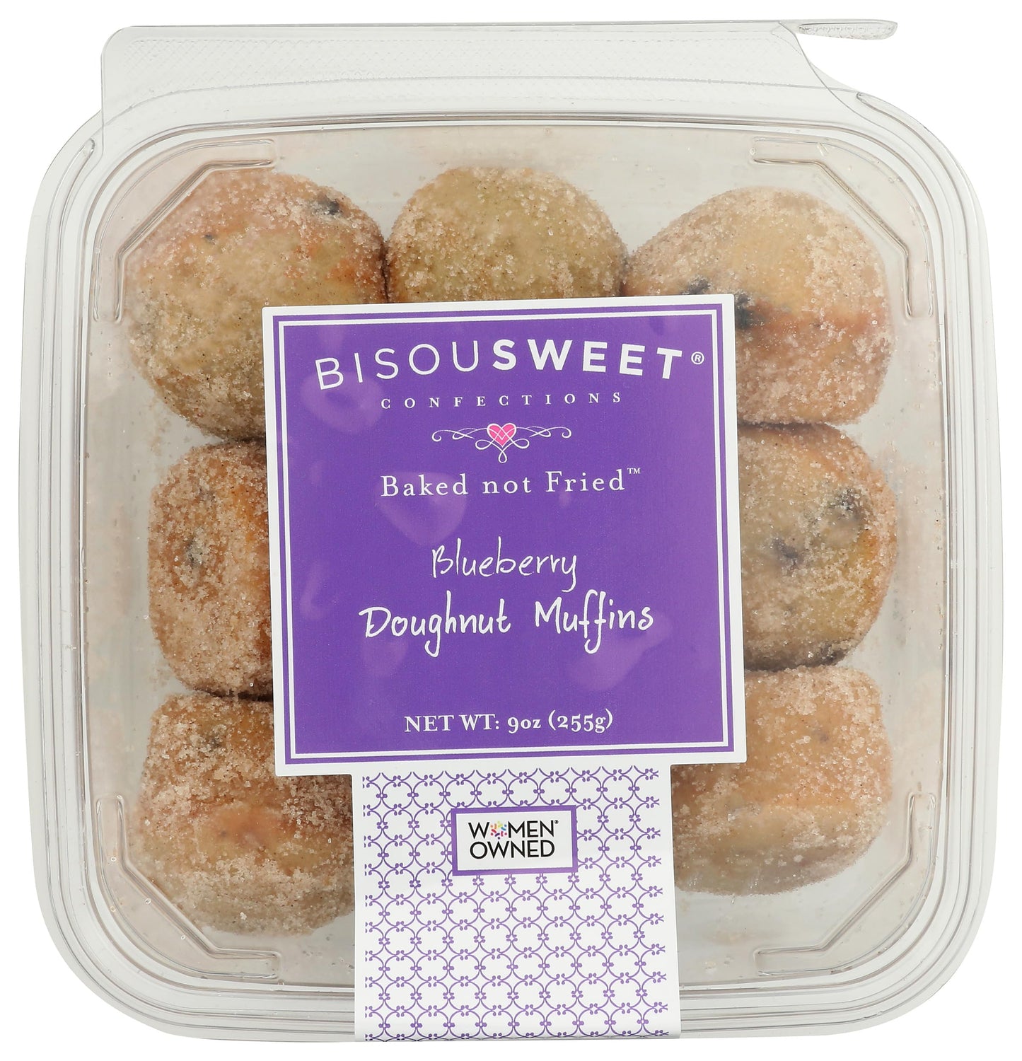 Bisousweet Confections Blueberry Doughnut Muffins, 9 OZ