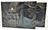 Fineline Flairware Collection Heavy Duty Black Plastic Spoons - Quality, Extra Durable Disposable Teaspoons, Practical for Serving and Portioning Hot
