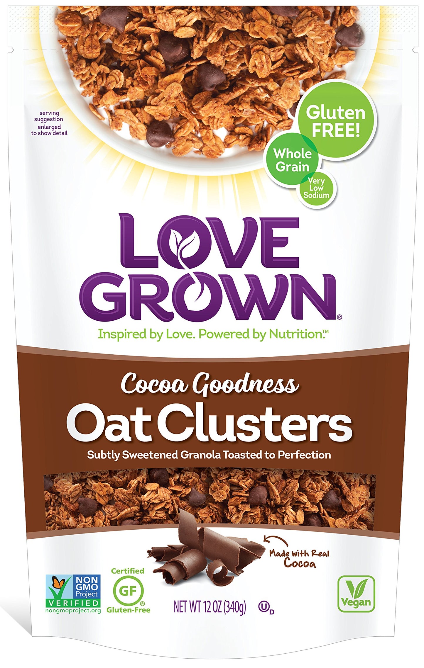 Love Grown Cocoa Goodness Oat Clusters, 12 oz. Bag