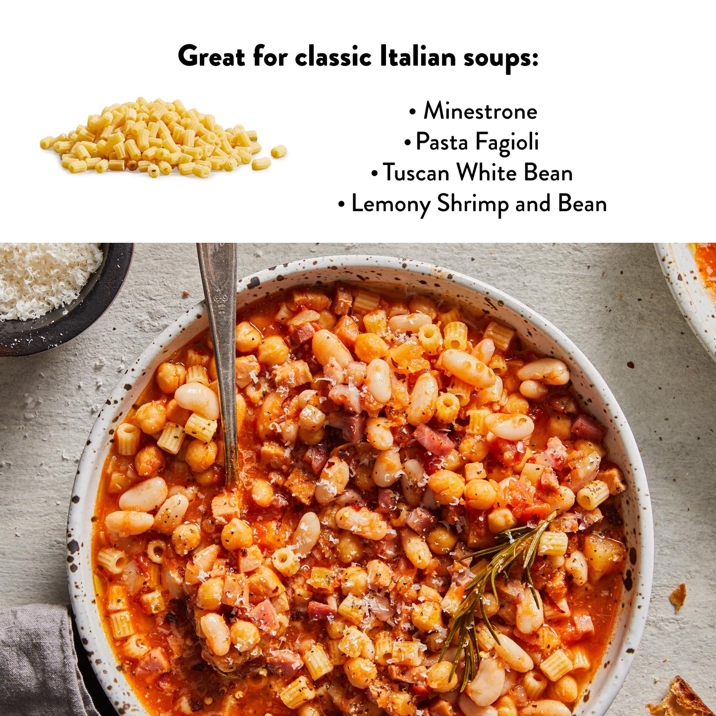DeLallo Ditalini Pasta, Made in Italy, Made with Only 100% Durum Wheat Semolina Non-Enriched Flour, Bronze Cut, Non-GMO, All Natural, Vegan, Kosher, 1