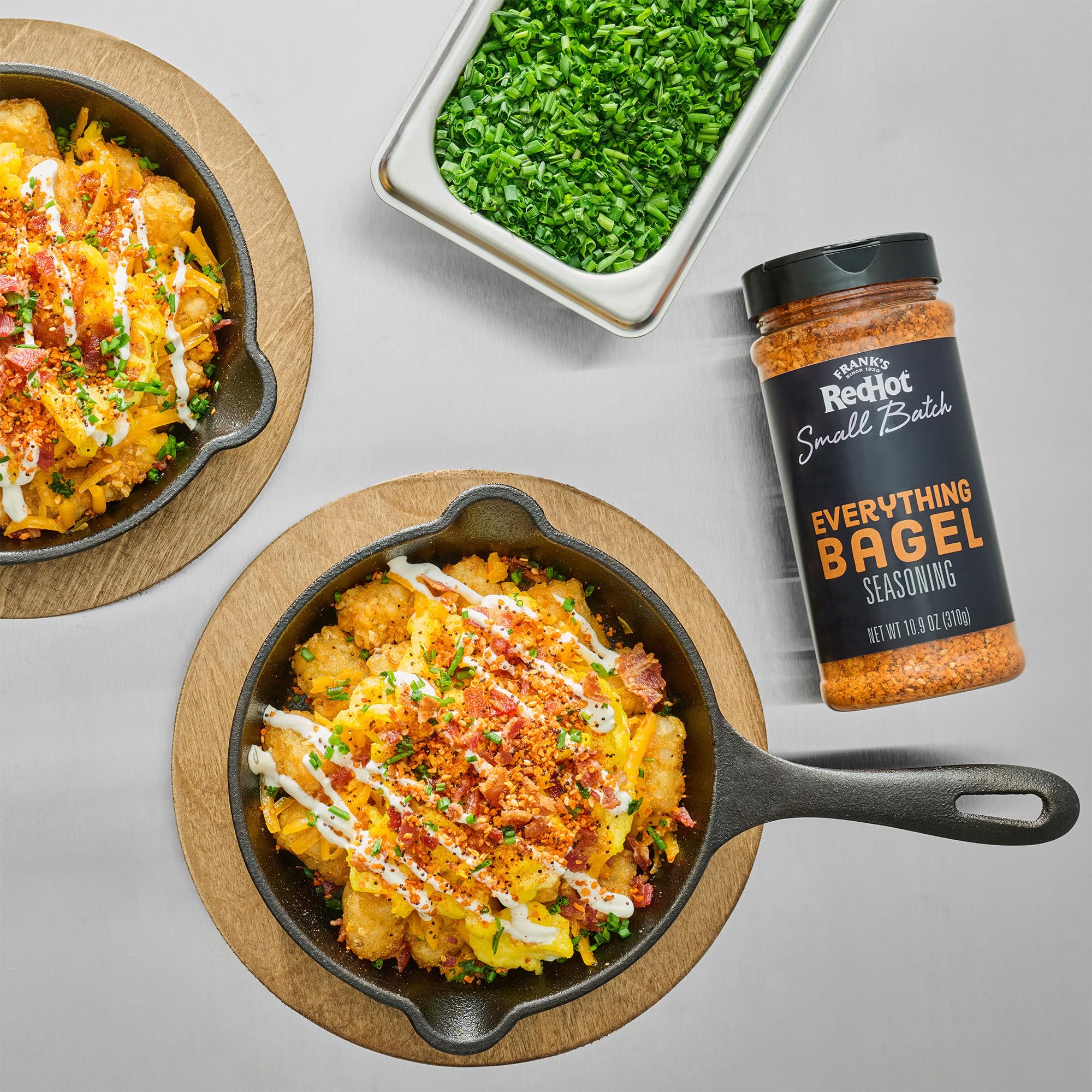 Frank’s RedHot Seasoning, Everything Bagel, Small Batch, Made for Chefs, Savory Flavor and Craveable Heat for Avocado Toast, Eggs, Grilled Meats,