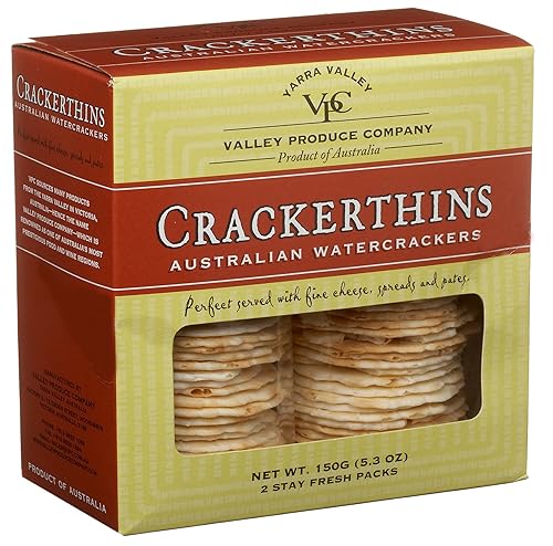 Valley Produce Company Crackerthins, Plain, 5.3-Ounce Boxes (Pack of 4)