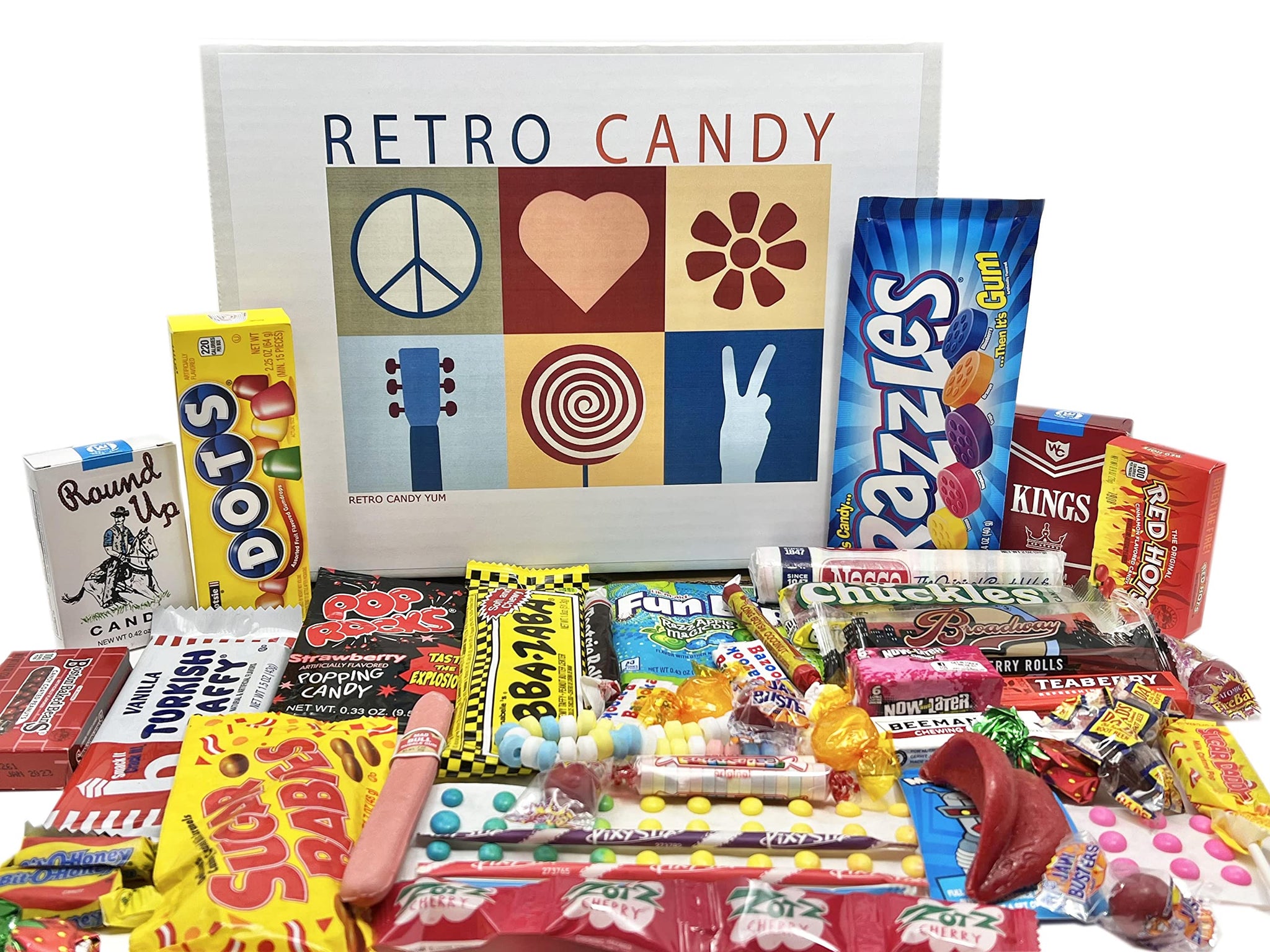 RETRO CANDY YUM Care Package Classic Nostalgic Retro Candy Assortment Gift Box for Men and Women