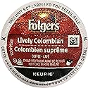 Folgers Single Serve Coffee - Lively Colombian - 80 K-Cups (Single Serve Portion Packs designed for use with Keurig Brewers) - Packaging May Vary