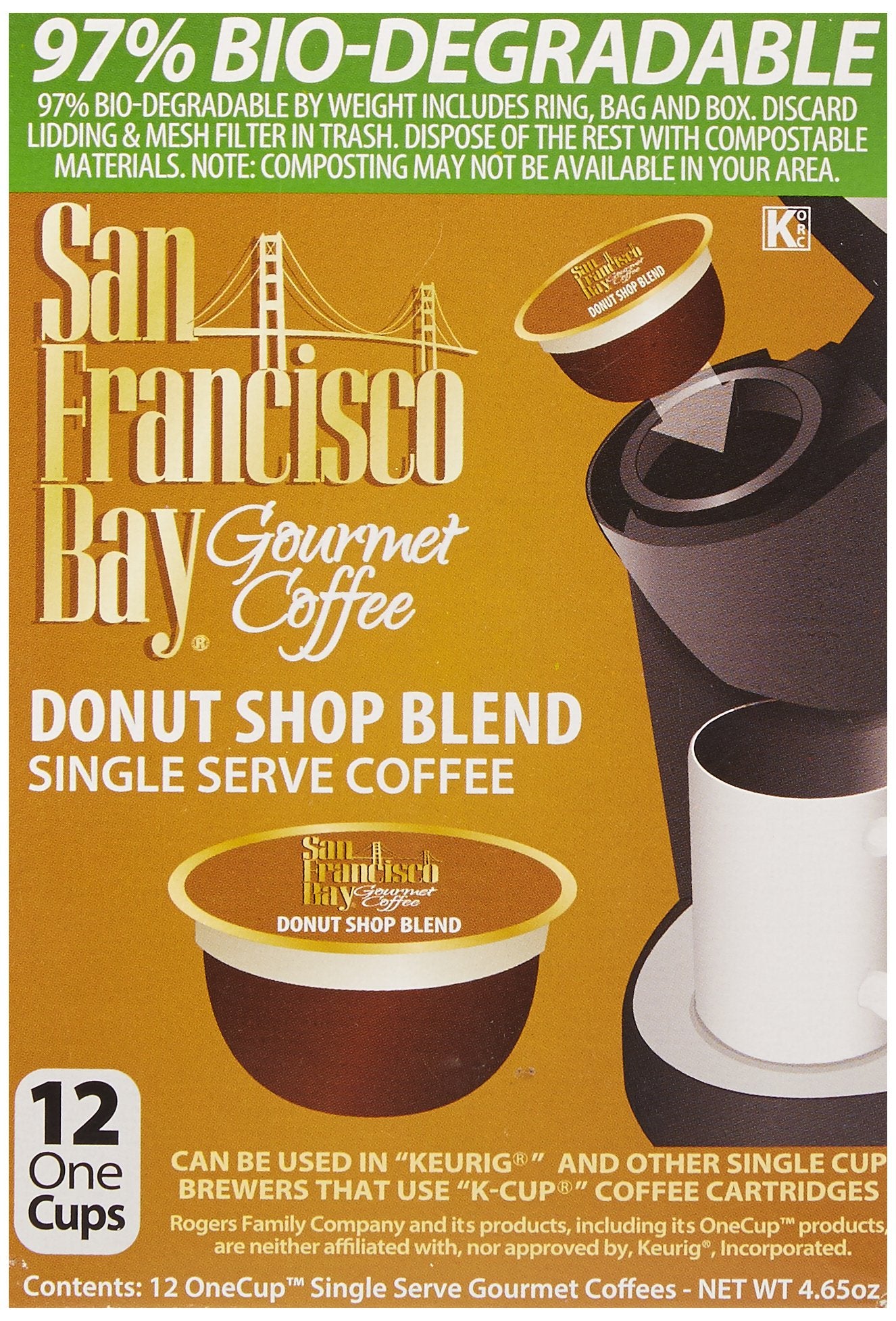 SAN FRANCISCO BAY ONECUP, 12-DONUT SHOP COFFEE