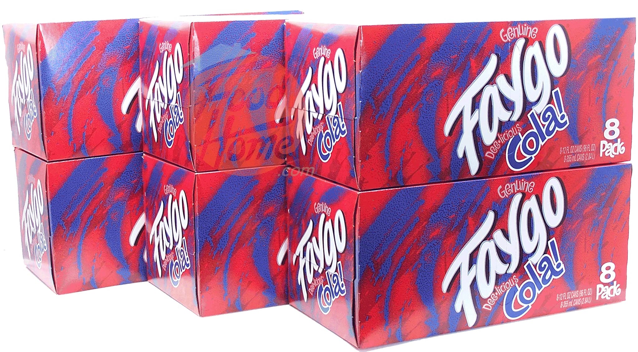 Faygo Cola! flavored soda pop. 8-pack 12-fl. oz. cans in box (1)