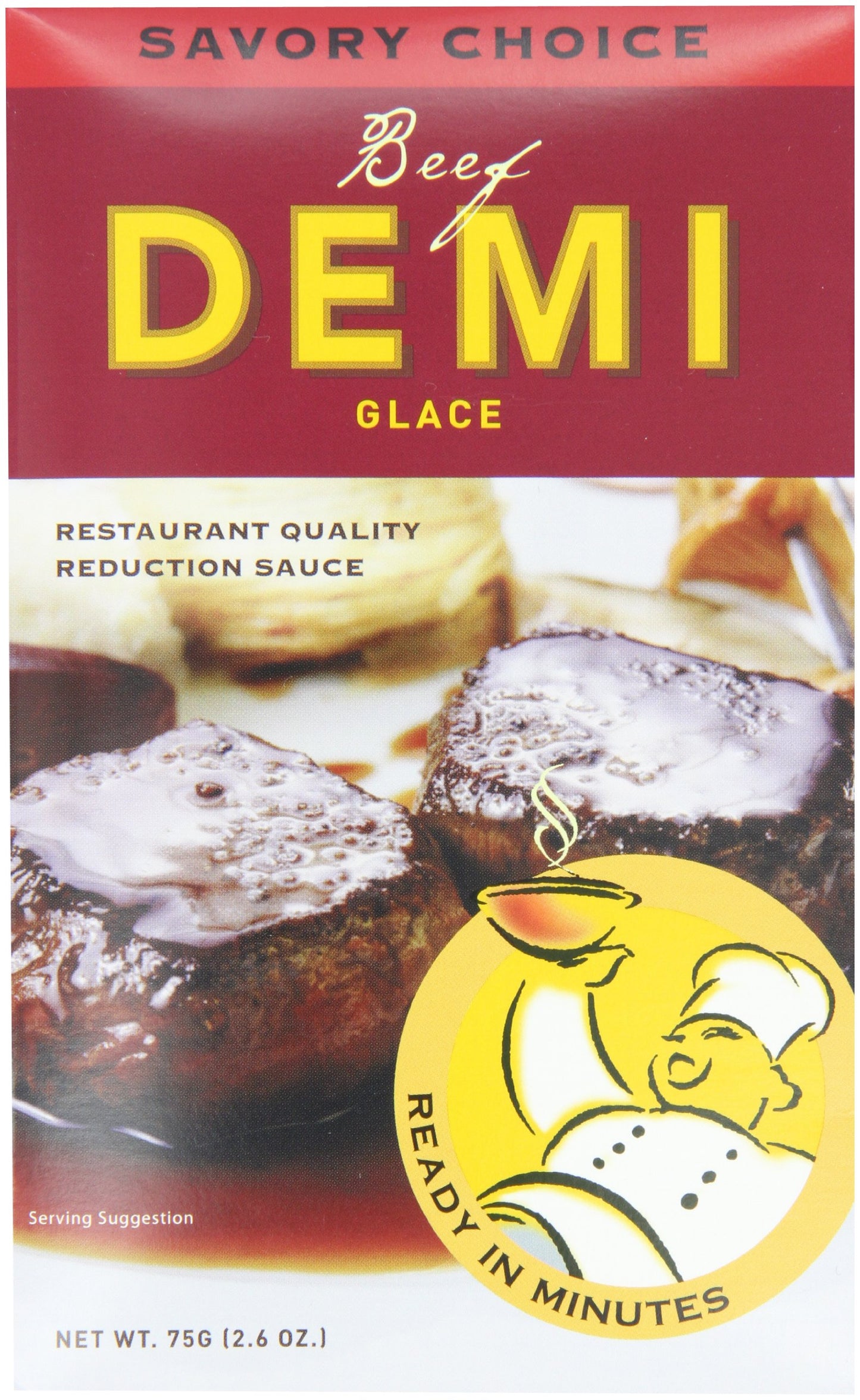 Savory Choice Beef Demi Glace, 2.6 Ounce Packages (Pack of 6)