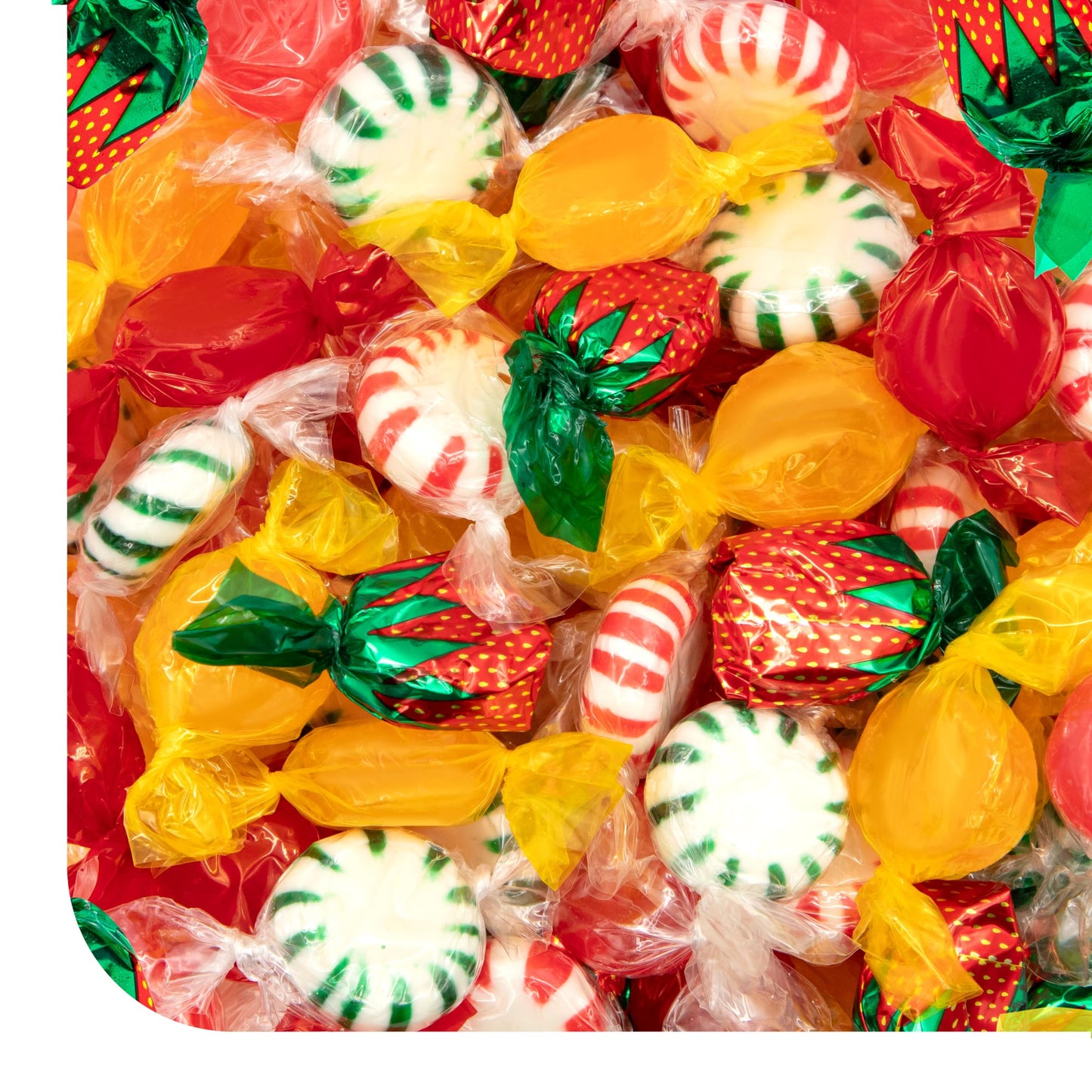 Old Fashioned Candy Assortment - 3 Pound Bulk Pack - Hard Candy Individually Wrapped - Strawberry Bon Bons, Cinnamon, Butterscotch, Fruit & Mint