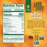 LATE JULY Snacks Nacho Cheese Tortilla Chips, 6 Oz Bag