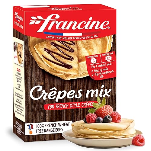 Francine French Crepe Mix - Makes 20 French Crepes | Just Add Water, Imported from France, 13 oz