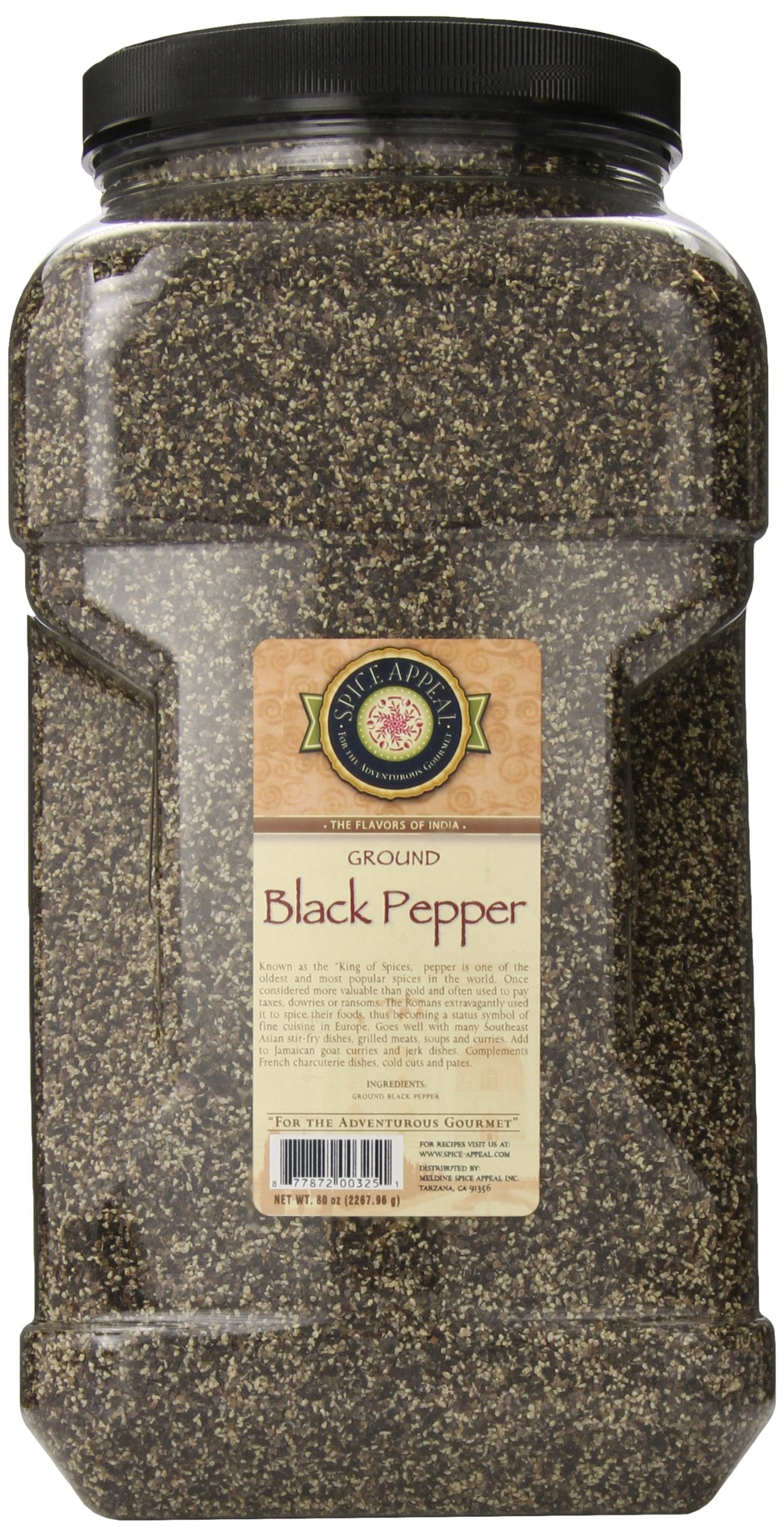 Spice Appeal Black Pepper Ground, 5 lbs