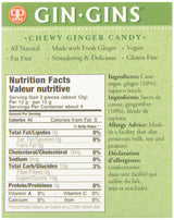 GIN GINS Original Ginger Chews by The Ginger People - Individually Wrapped Healthy Candy - 1.6 oz Bags - Pack of 12