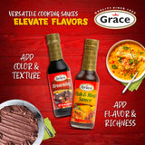 Grace Fish and Meat Sauce 4.8oz - 2 Pack Jamaican Seafood Seasoning & Meat Marinade - Caribbean Fish Sauce for Cooking or as a Chicken Marinade - Mild