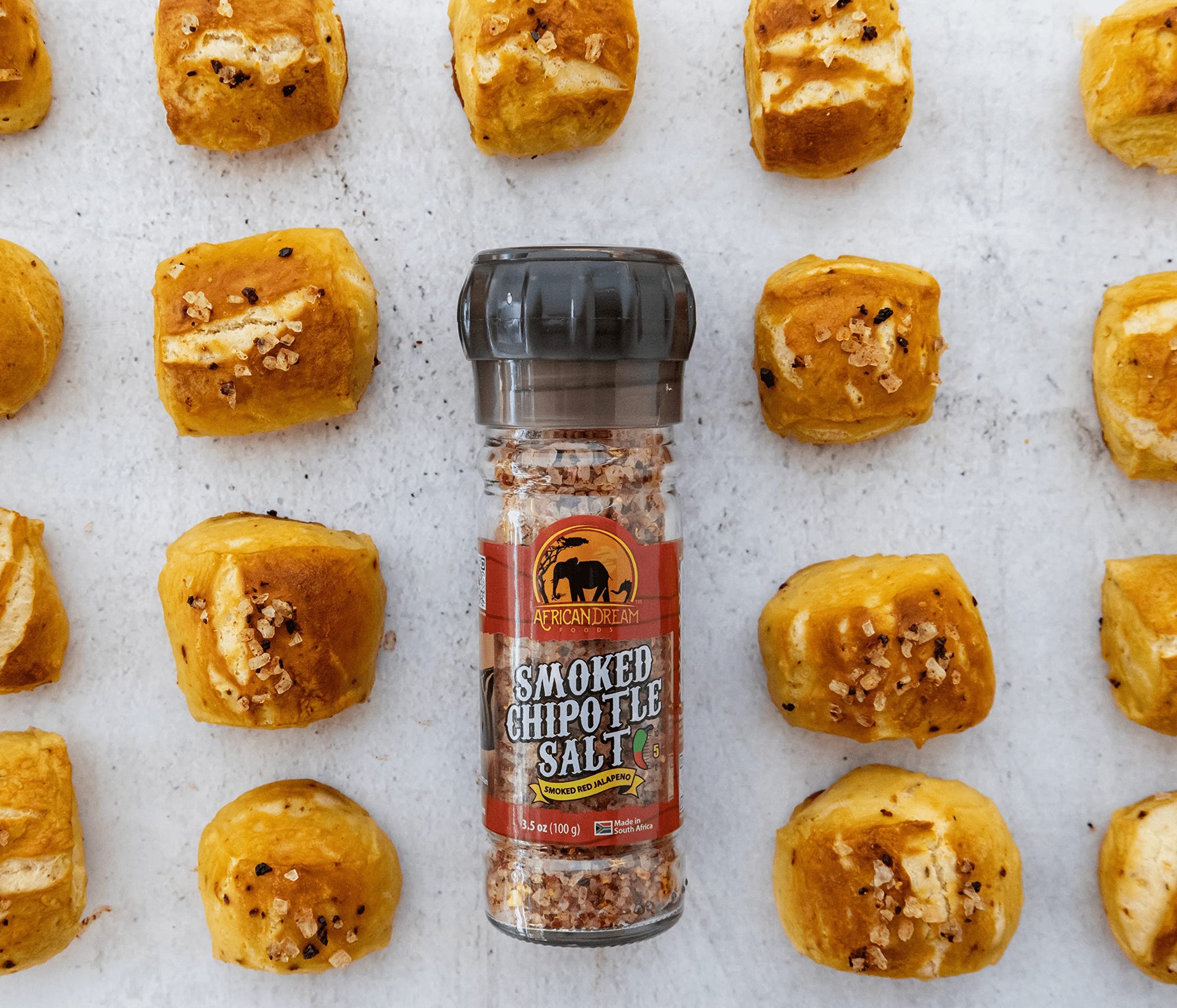 Smoked Chipotle Spicy Salt Seasoning by African Dream Foods | Spicy Chili Salt with Natural African Jalapeno Peppers, Sea Salt | Ideal for Meat