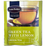 Farmer Brothers Premium Green Tea with Lemon, 25 Individually Wrapped Tea Bags - All-Natural, Gluten-Free, Kosher Certified, Refreshing Citrus Blend