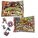 Candy Sticks Variety Pack Comix & Superheros Characters | Individually Boxed 40 Count | Classroom Gifts, Party Favors, Halloween, Birthdays | Stickers
