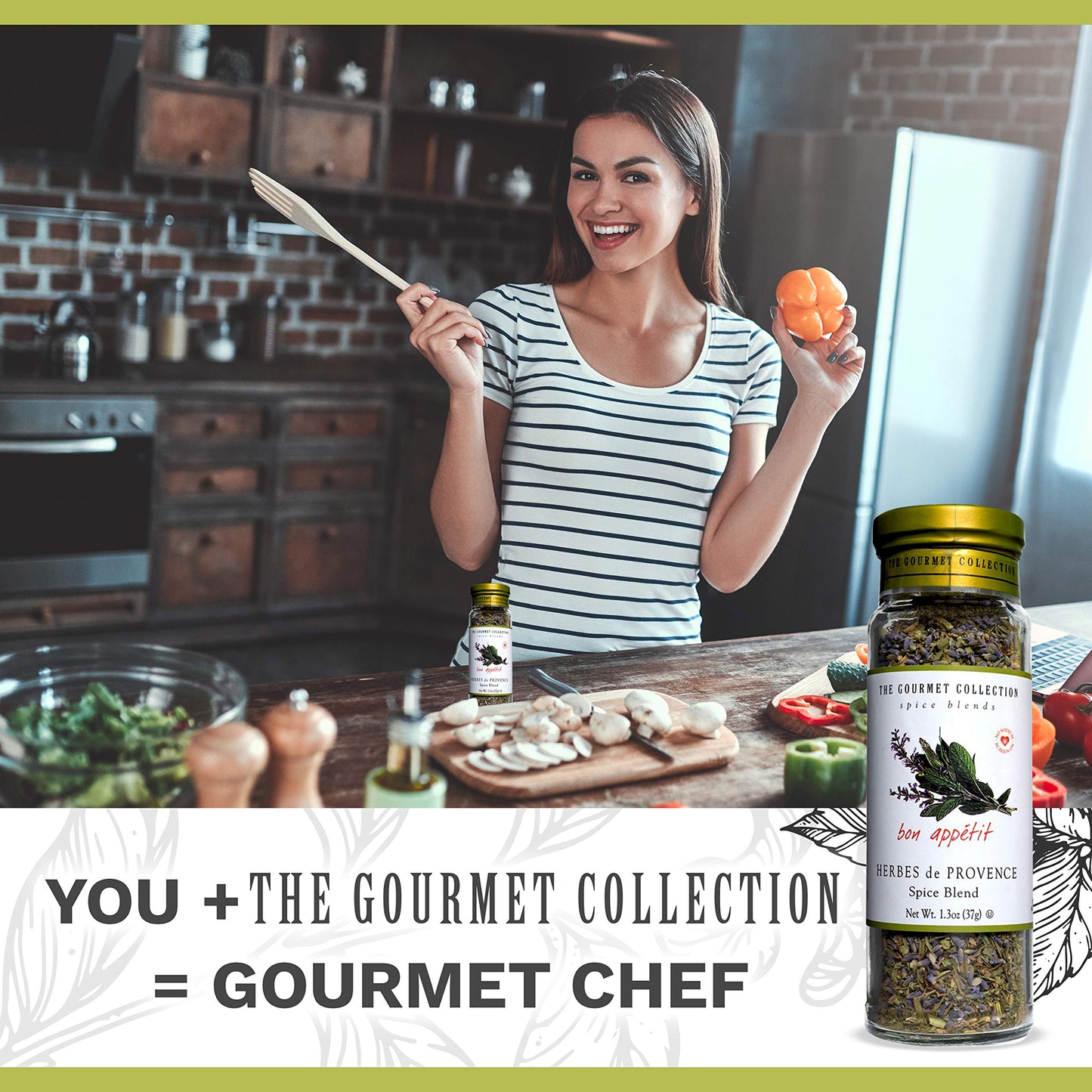 The Gourmet Collection Seasoning Blend & Spice Collection: Herbes De Provence Spice Blend with Lavender: Salt-free: Chicken, Fish Soups: 156 Servings.