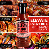 Da Kine Hawaiian Spicy BBQ Sauce - Sweet & Tangy Island Flavor - Made with Pineapple Juice - Gourmet Barbecue Sauce for Grilling, Marinades, Dipping