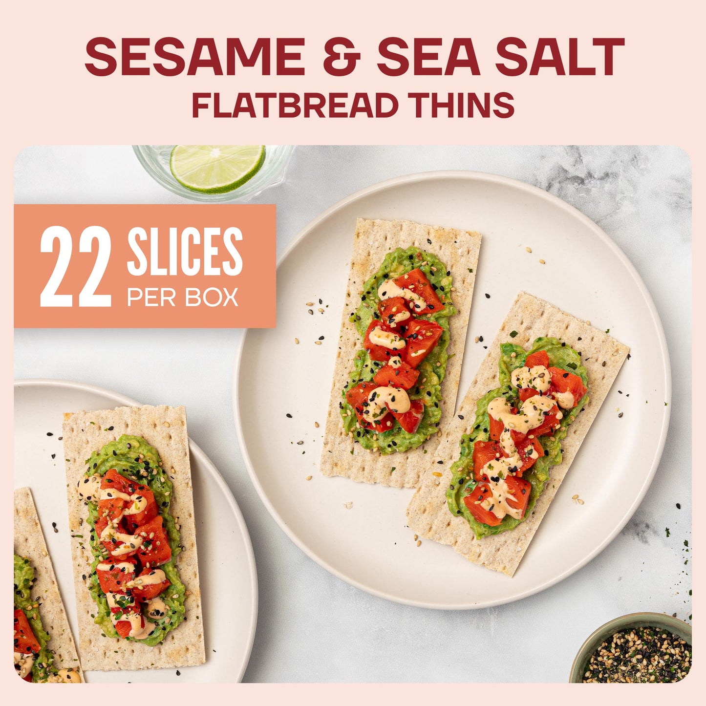 Wasa Flatbread Thins Variety Pack (Pack of 4), Rosemary & Sea Salt and Sesame & Sea Salt, Crackers, Non-GMO Ingredients