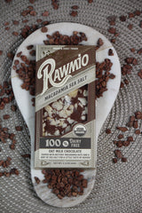 Rawmio Macadamia Sea Salt Bark - 2.12 oz. - Raw, Organic, Vegan, Kosher - Pack of 12