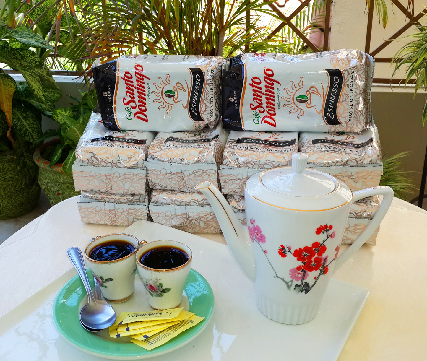 Santo Domingo Espresso - Ground Dominican Coffee 3 Bags / Pounds Pack