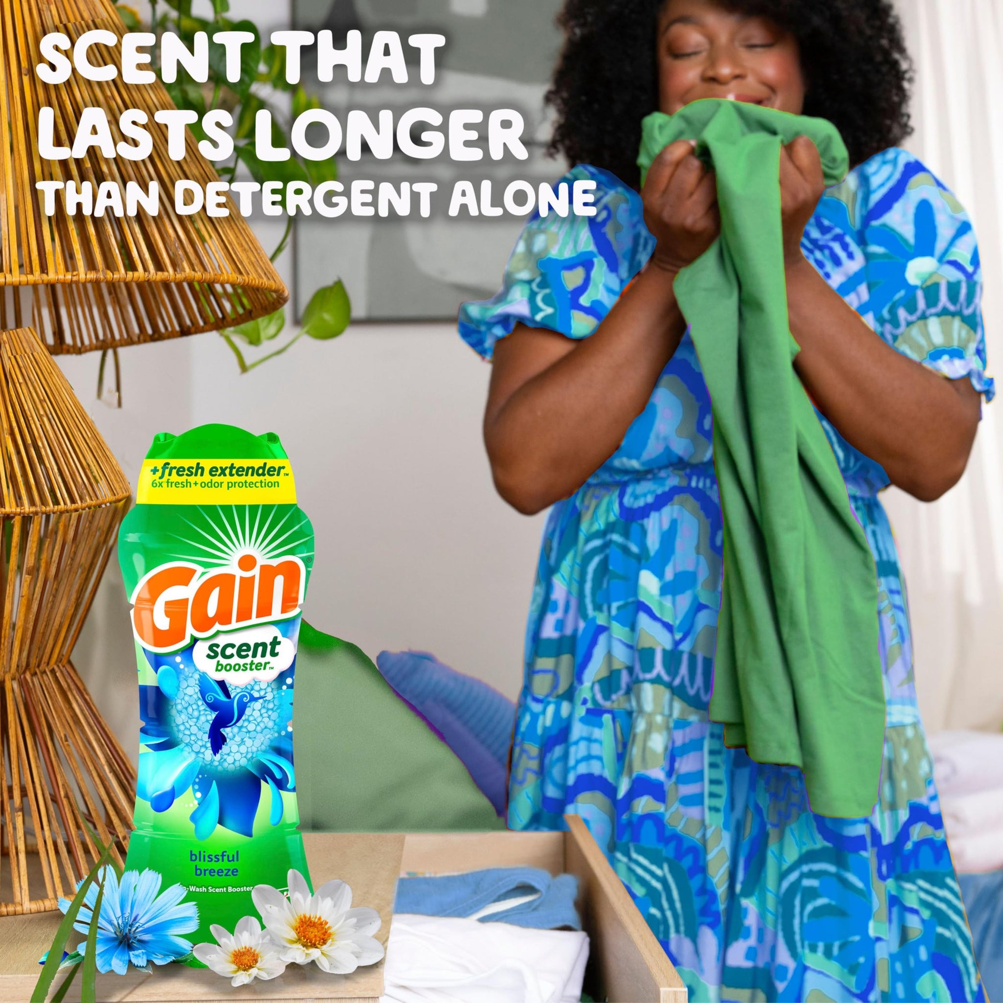 Gain In-Wash Laundry Scent Booster, Blissful Breeze Scent, 24.0 OZ, Fresh Extender + Odor Protection